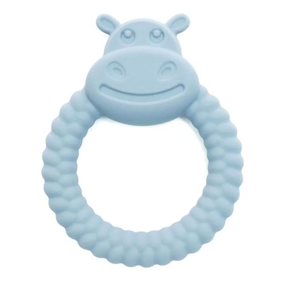 Силиконова бебешка гризалка Хипо - синя