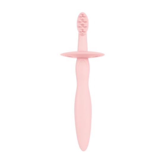 Силоконова четка за зъби - розова