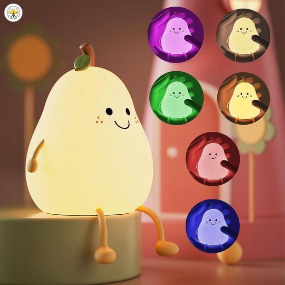 Силиконова нощна лампа Kруша 