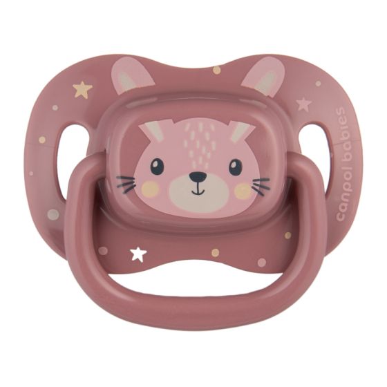 Силиконова симетрична залъгалка Canpol Babies - Cute Animals  розова 6-18м