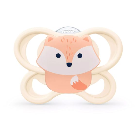 Силиконова залъгалка NUK Perfect Match AIR Лисица 0-6м. + кутийка