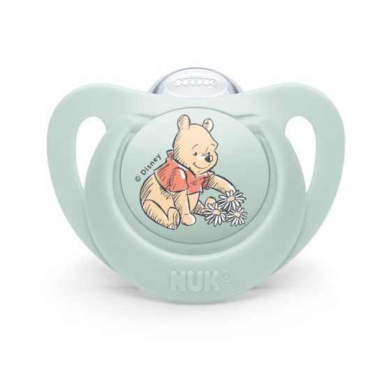 Силиконова залъгалка 0-6 м. Мечо Пух NUK + кутийка