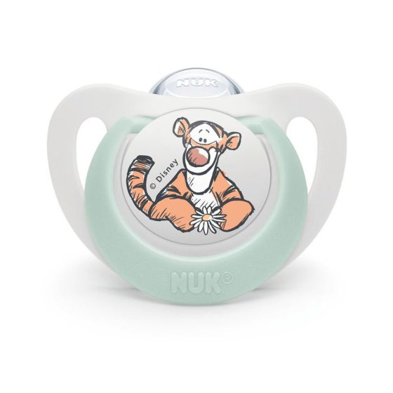 Силиконова залъгалка 0-6 м. Тигър NUK + кутийка