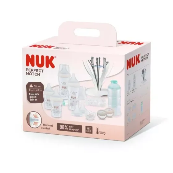 Стартов комплект за новородено от 11 части NUK Perfect Match Premium - Дъга
