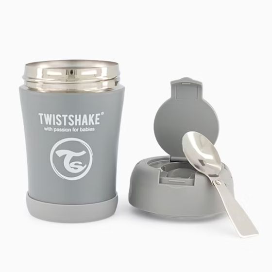 Термос за храна Twistshake сив