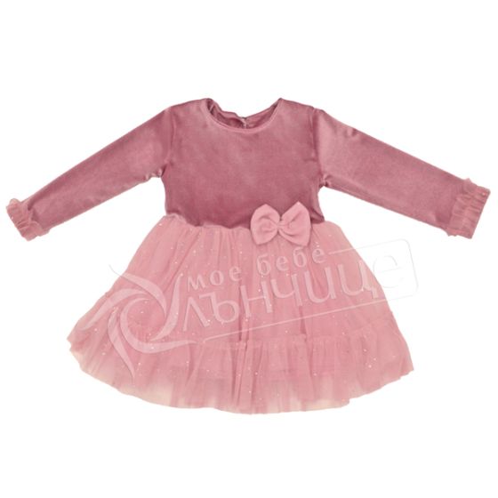 Детска рокля с дълъг ръкав