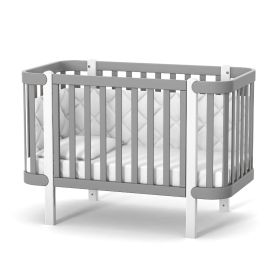 Бебешко легло от бук Monaco - Graphite White