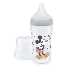 Бебешко шише Nuk Perfect Match РР 260мл. със силиконов биберон M, 3+мес. Mickey сиво