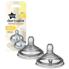 Биберони за шише Tommee Tippee Easi-Vent, 3м+, Med Flow