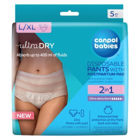 Еднократни бикини 2в1 за след раждане 5 бр. L/XL - Canpol babies