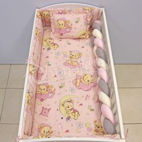 Спален комплект с обиколници Sleepy Baby Pink