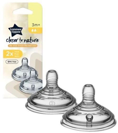 Биберони за шише Tommee Tippee Easi-Vent, 3м+, Med Flow