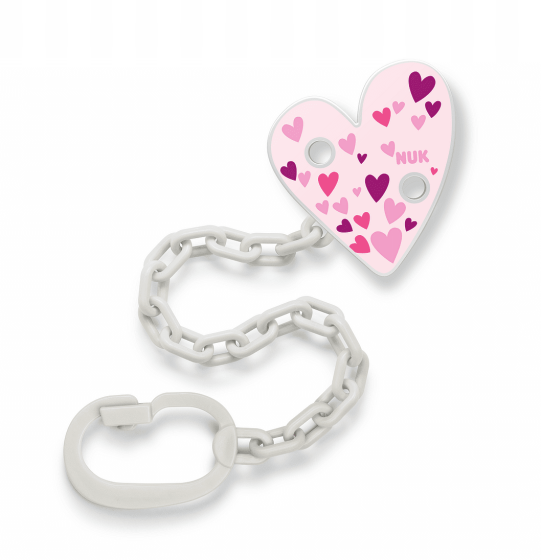 Синджир за залъгалка Розово сърце - NUK
